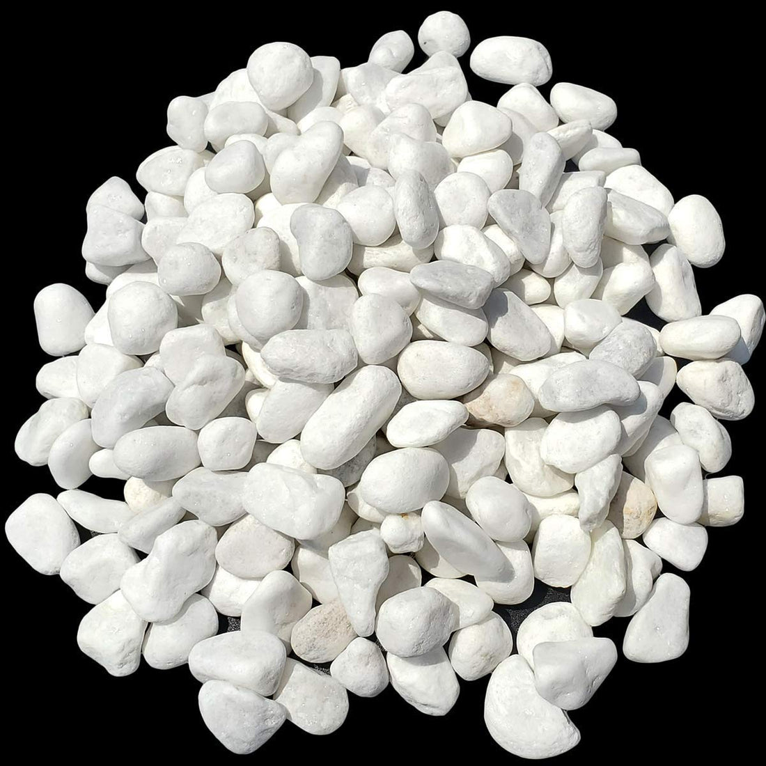 2 lb White Rock Decorative Stone for Succulent Bonsai Plants - Aquarium Bottom Decoration, Fish Turtle Tank, Landscaping
