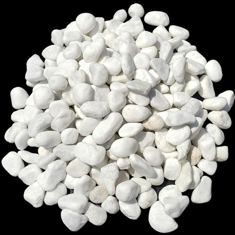 2 lb White Rock Decorative Stone for Succulent Bonsai Plants - Aquarium Bottom Decoration, Fish Turtle Tank, Landscaping