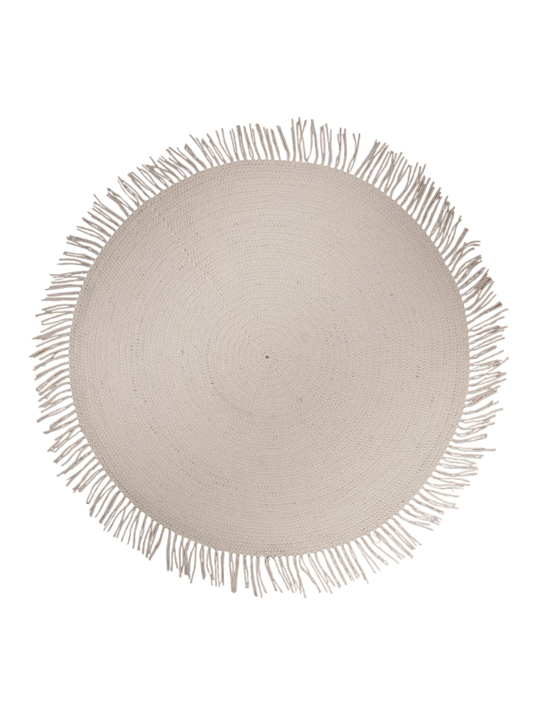 Cotton round Shaped Rug, 150, White