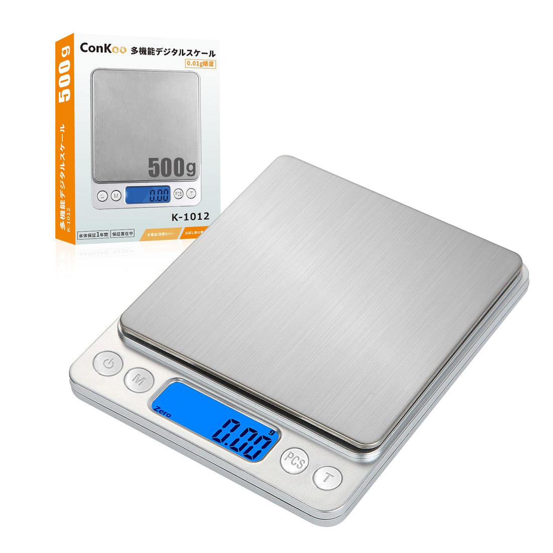 Conkoo Digital Scale, 0.01 g Units, Weighing from 0.01 g to 17.6 oz (0.3 g) to 17.6 oz (500 g), Kitchen Electronic Balance, Tare Function, Counting Function, Auto Off Function, Precision Scale,