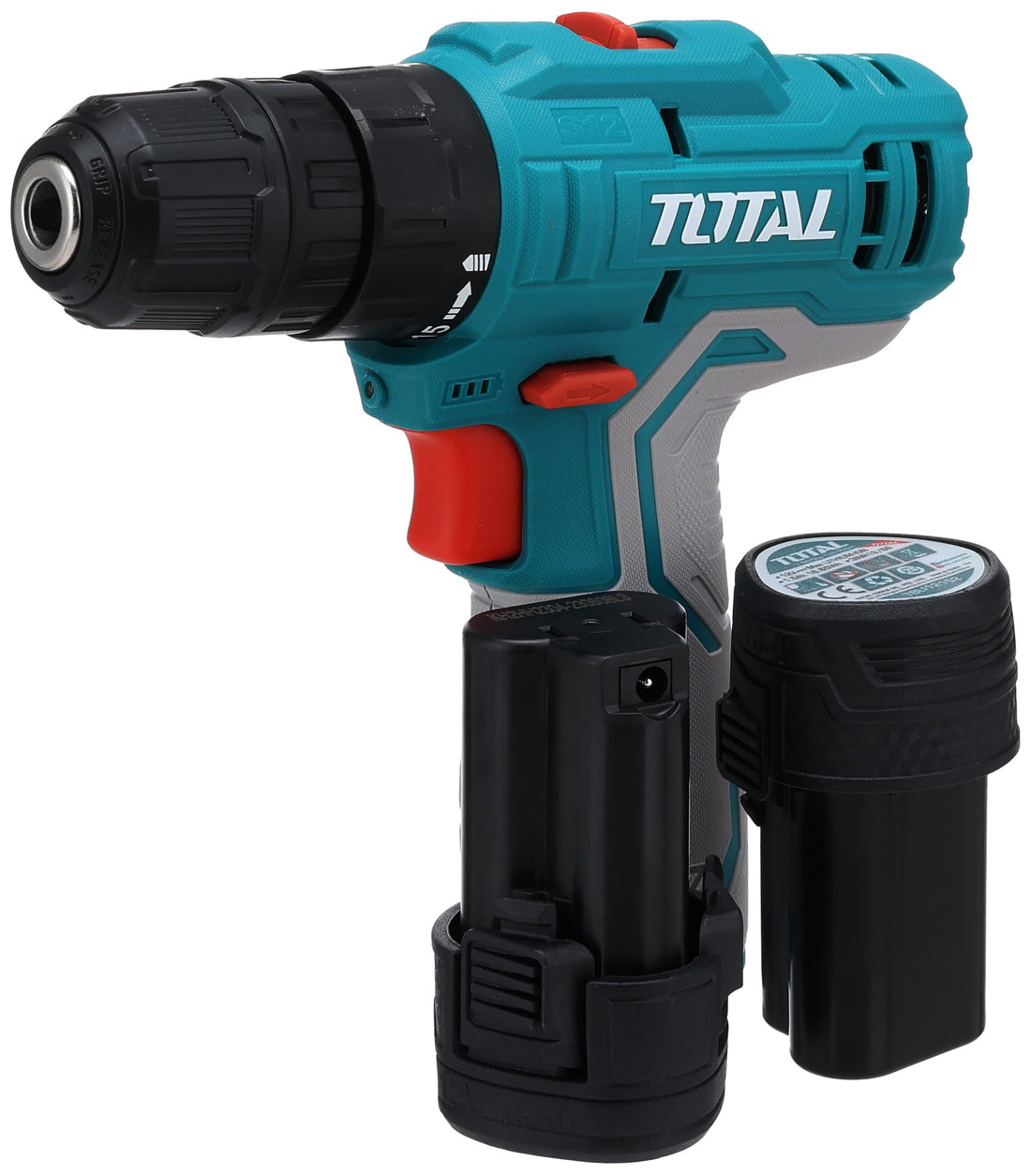 Total TDLI12208 Lithium-Ion Cordless Drill with 2 12V 1.5Ah Batteries and Charger