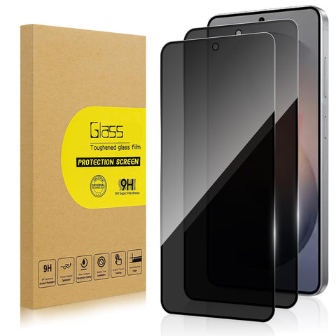2 Pack Privacy Screen Protector for Samsung Galaxy S26 [Anti-Spy Tempered Glass][Fingerprint Unlock Support], Anti-Scratch, Bubble-Free,Protective 9H Glass for Samsung Galaxy S26