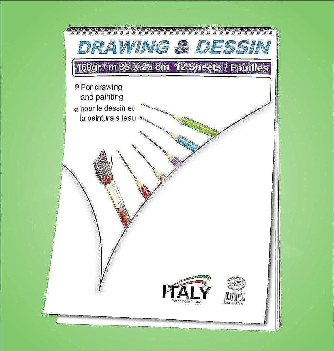 Italy Drawing Sketch - 25x35 White , 2725044092726