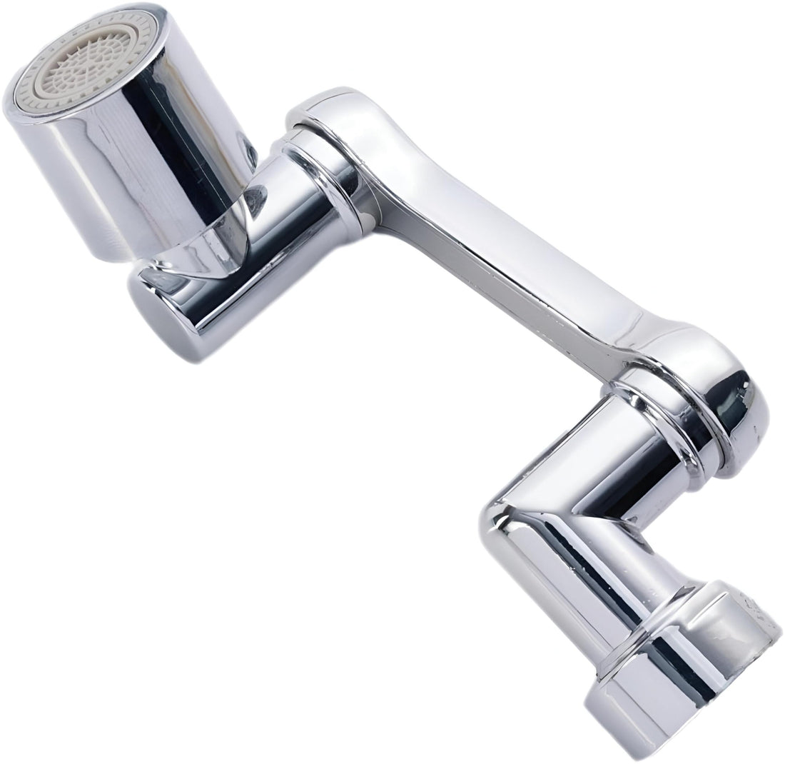 Faucet Extension - Multifunctional Sink Water Dispenser with 2 Output Modes, Universal Faucet Extender Swivel 360° Adjustable Water Flow, Easy to Install and Clean (Silver, 1 Spreader)