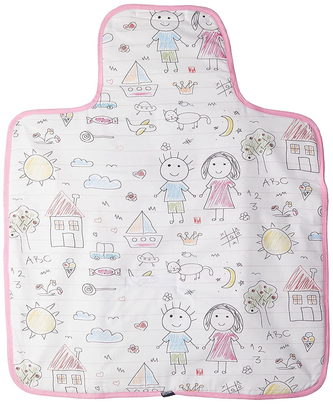 Moro Moro 3 drawings printed diaper changing mat for girls - multi color