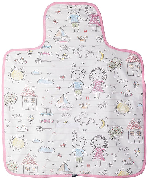 Moro Moro 3 drawings printed diaper changing mat for girls - multi color