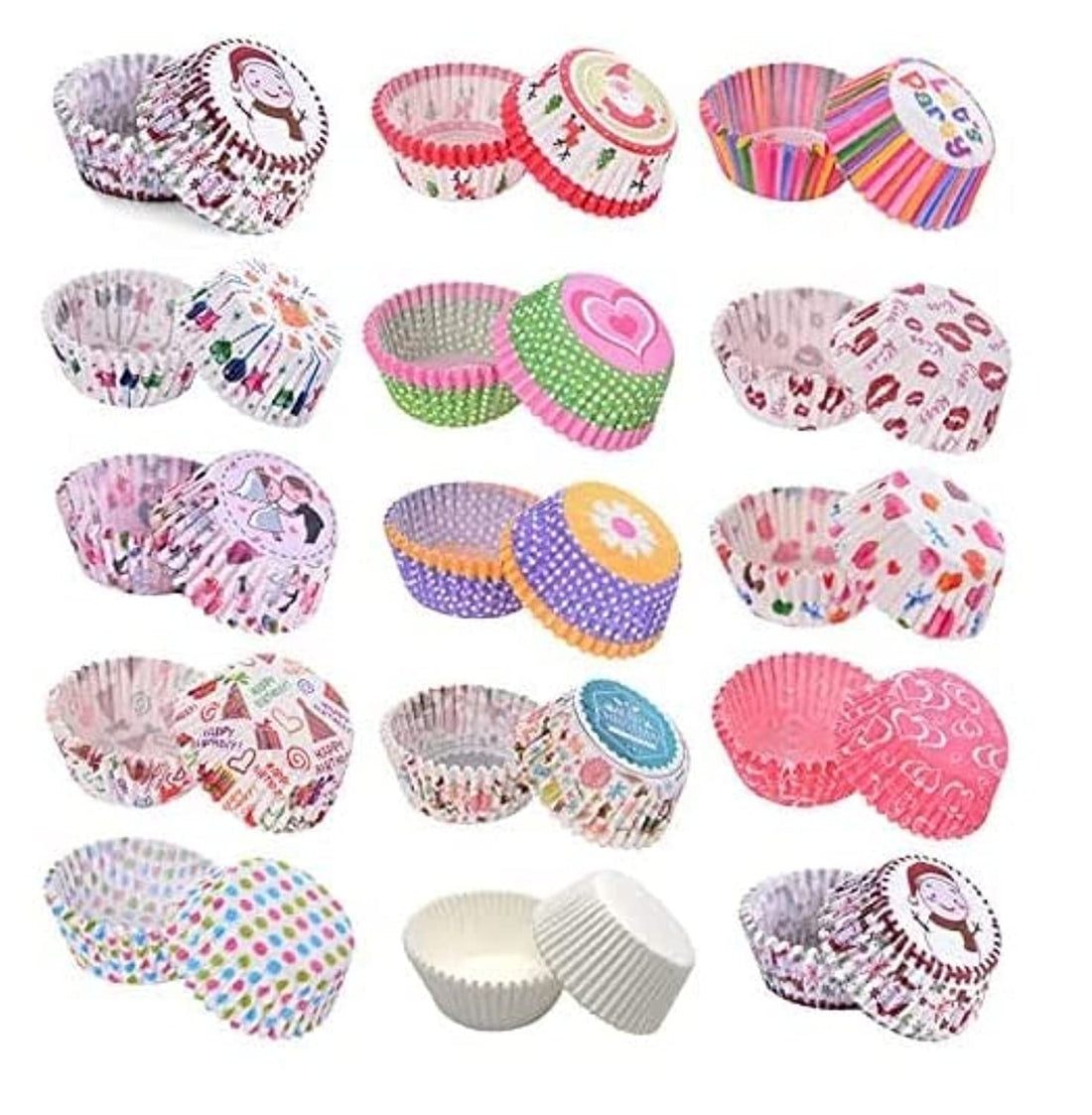 elyassin Cupcake butter paper set, 28 Pieces - Assorted