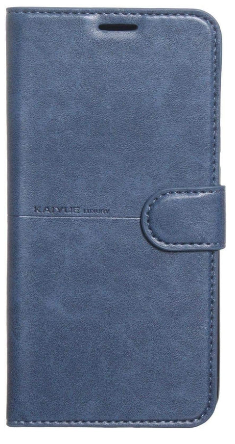 High quality leather case to fully protect the phone 360 degrees, foldable, compatible with Redmi A3 (Navy)