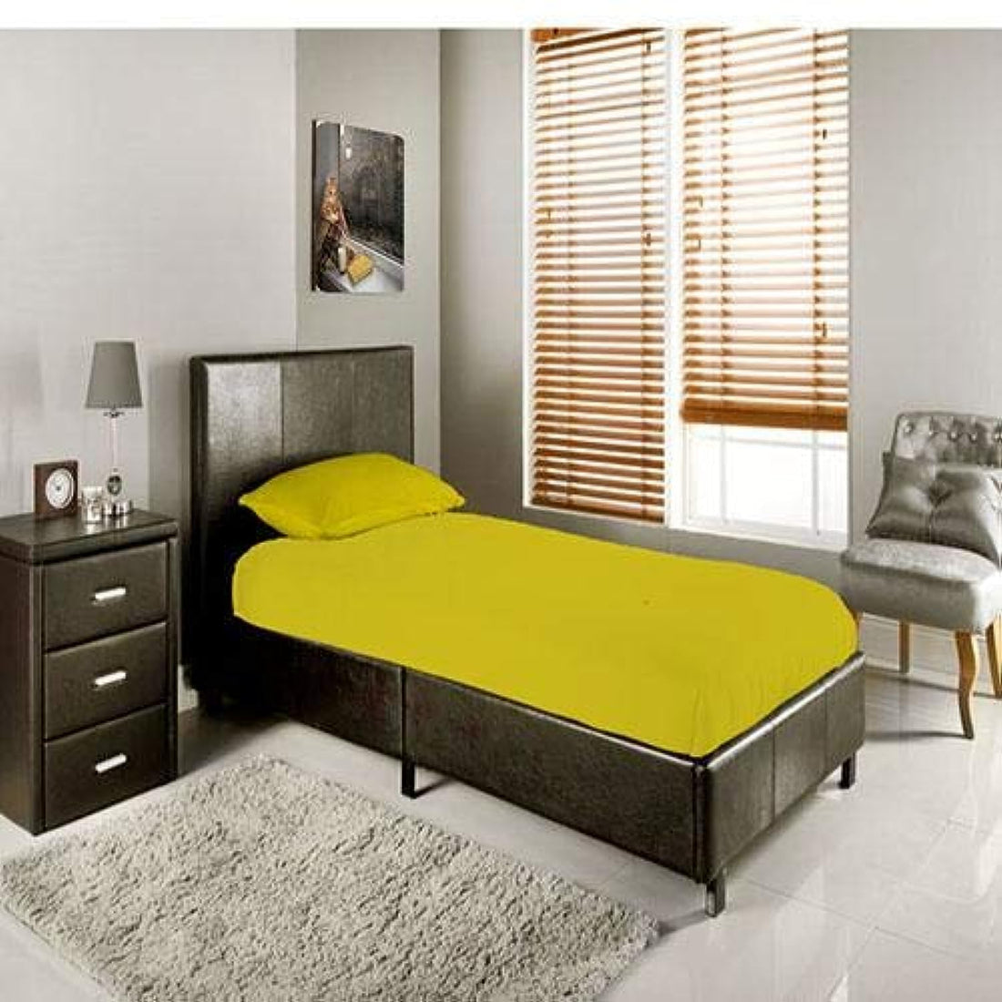 Tigers Trade Lines Fitted Bed Sheet Set-2Pcs -Singel Size From - 2725500606580