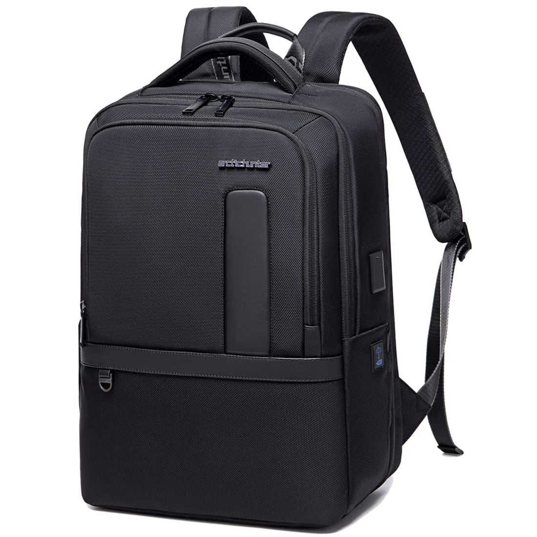 Arctic Hunter 16" Laptop Backpack with Tablet Compartment, Expandable Backpack 40L Travel Backpack Water-resistant Business School Backpack with USB Port for Men and Women,Black, Black, 31*20*44cm