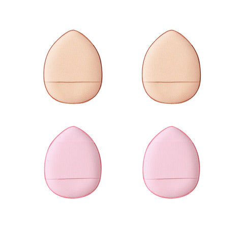 Hermania 4 Pieces Finger-size Mini Air Cushion Droplet Makeup Sponge for Setting Under Eyes Loose Powder & Concealer Cream Products Premium Latex Free for Flawless Wet/Dry Application (Pink/Nude)