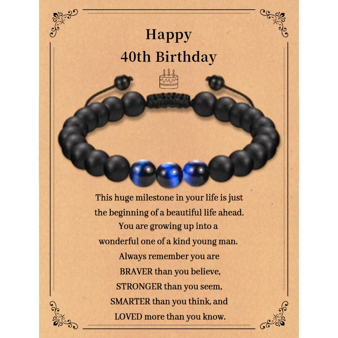 10 12 13 16 17 18 21 Year Old Boy Male Birthday Gifts for Boys Him, 30th 40th 50th Birthday Bracelet Gifts for Boys Men Son Grandson Nephew Brother Boyfriend Friend