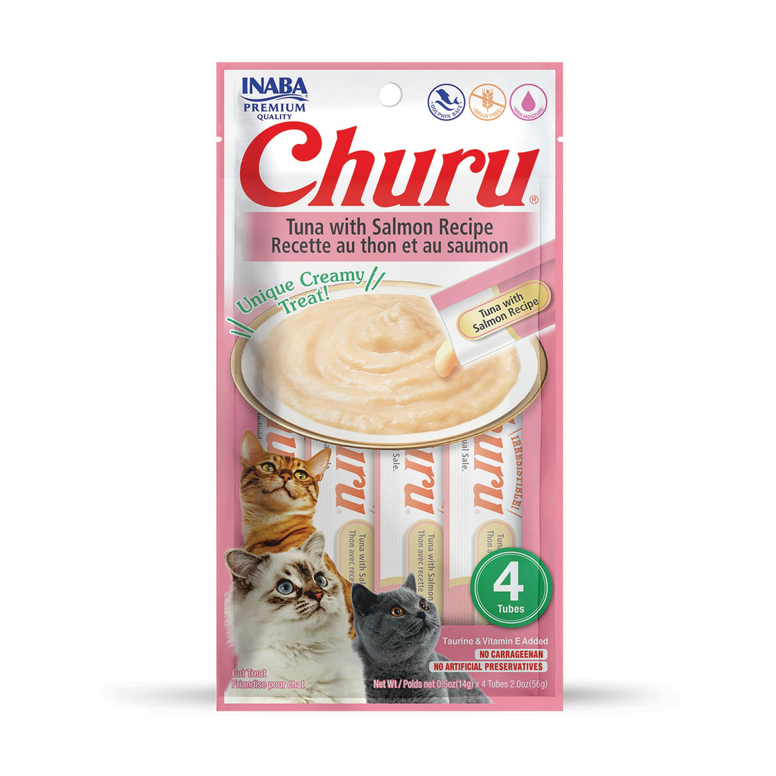 INABA CHURU TUNA WITH SALMON 56 g/4 sticks per pack