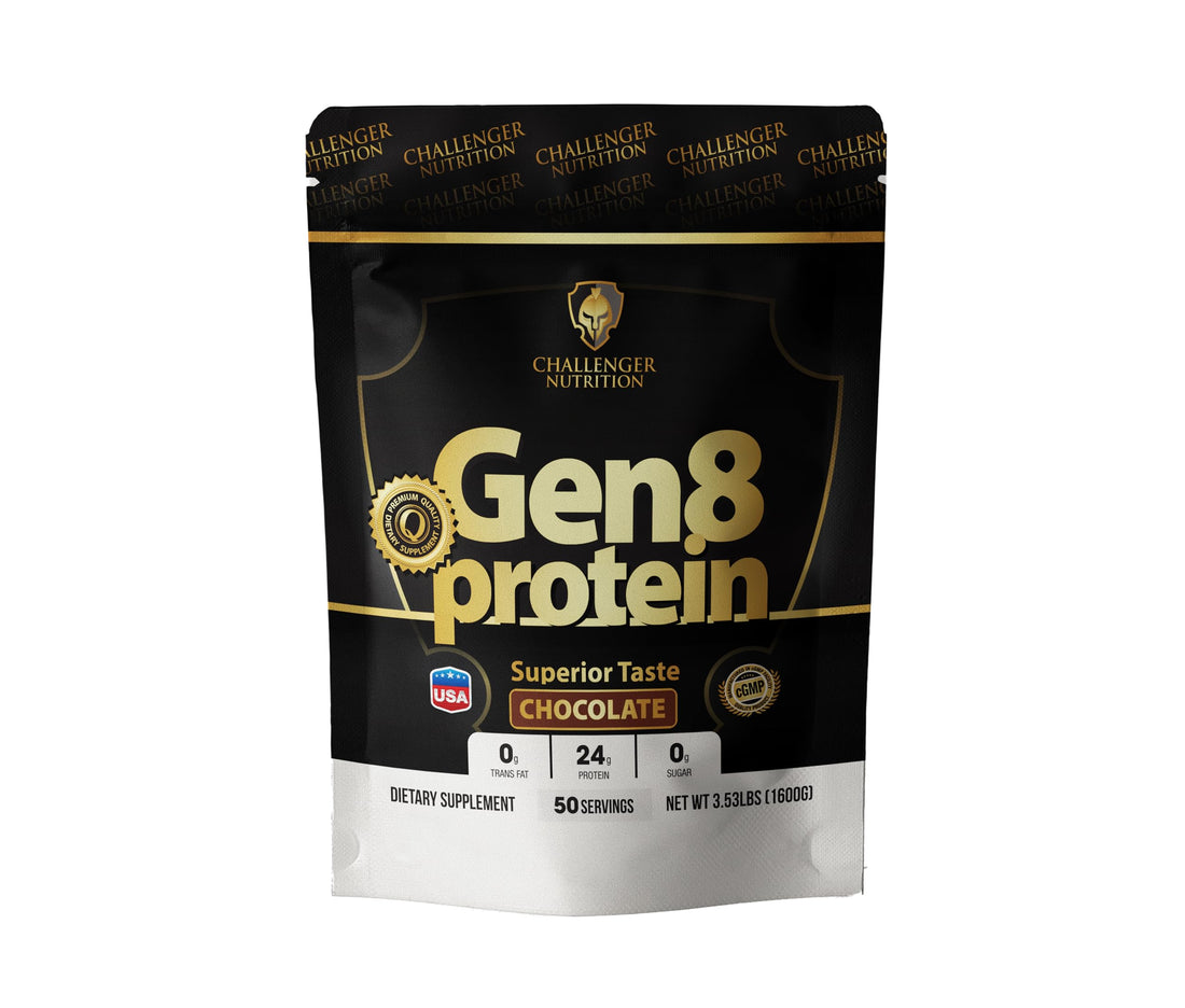 Challenger Nutrition Gen 8 Protein, 50 Servings, Chocolate Flavour, Next Generation Protein Blend, 24g Protein