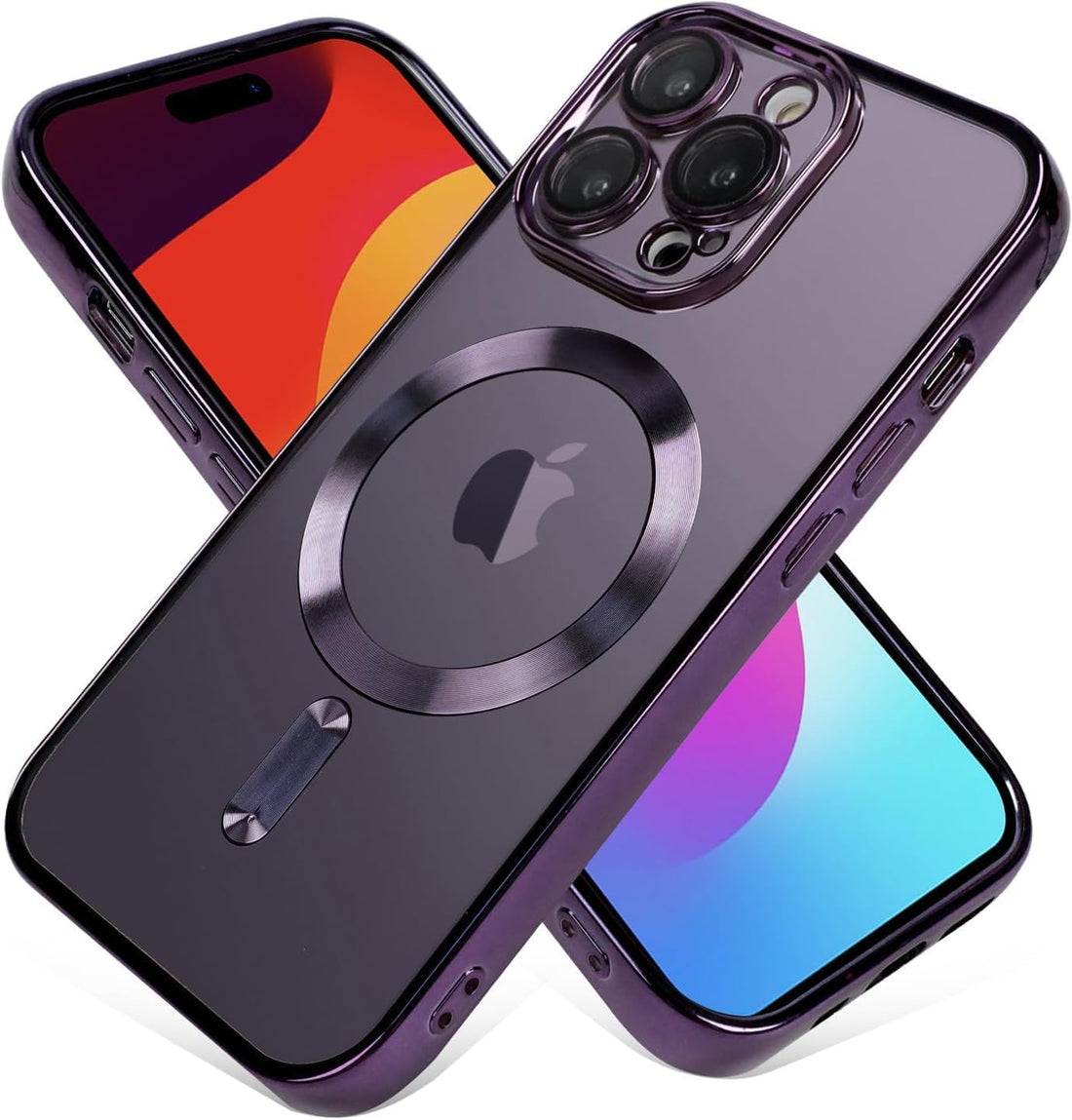 Grabist Case for iPhone 14 Pro Max 6.7-Inch, Camera Lens Full Protection, Compatible with Wireless Charging, Shockproof Soft TPU Phone Cover for iphone 14 pro max (Purple)