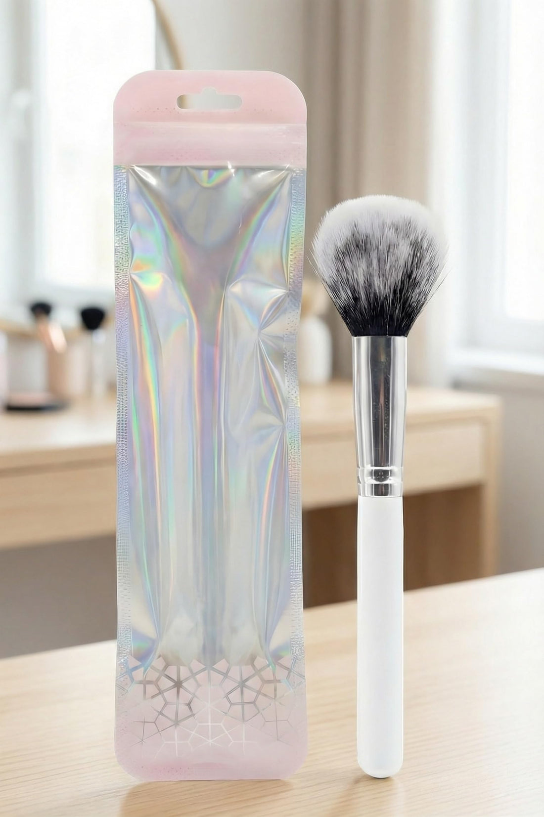 Nopatia Professional Makeup Brush for Powder and Blush Applicator, Soft and Dense Bristles for Blending, Elegant Design with Essential Beauty Tool for Daily Makeup for Professionals and Beginners.
