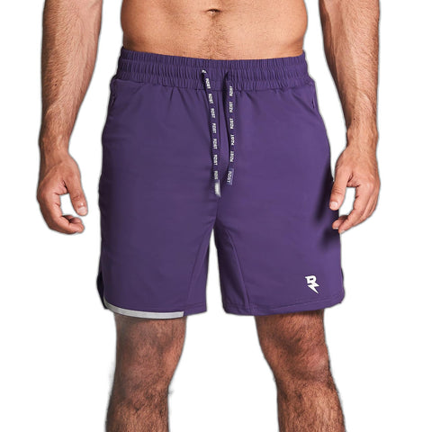 mens RZIST PERFORMANCE SHORTS - PURPLE Shorts (pack of 1)