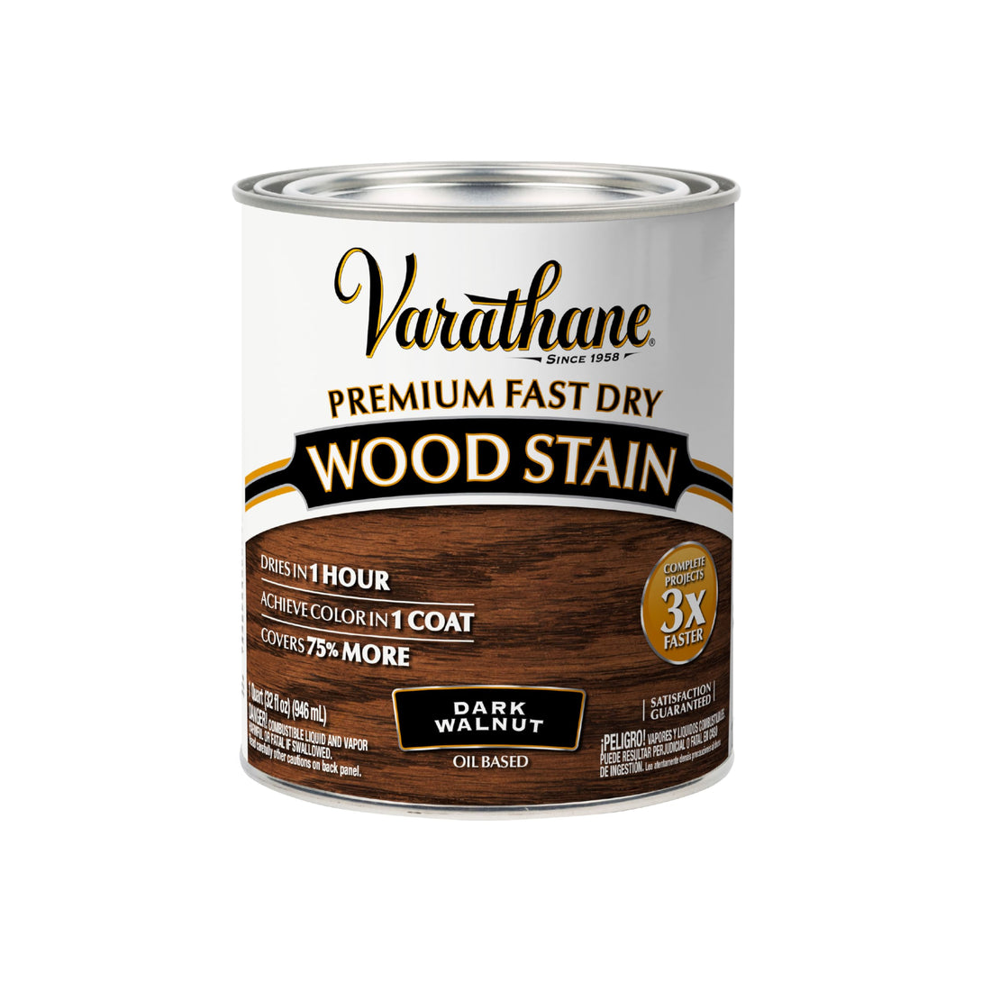 Rust-Oleum Varathane 262006 Premium Fast Dry Wood Stain Dark Walnut Qt