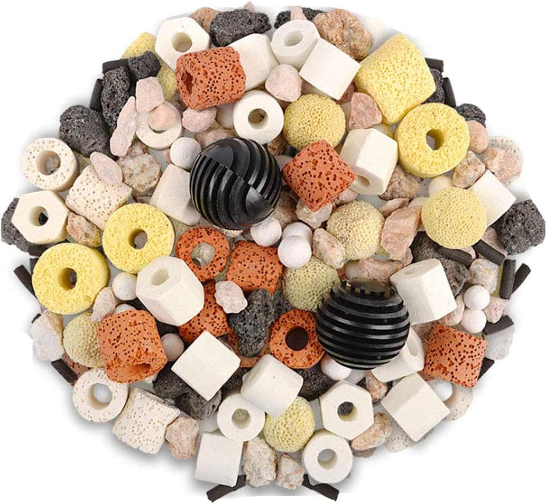 Aquarium Filter Media 12 in 1 Fish Tank Pond Biofilter Filter Media 420 Grams with Mesh Bag.