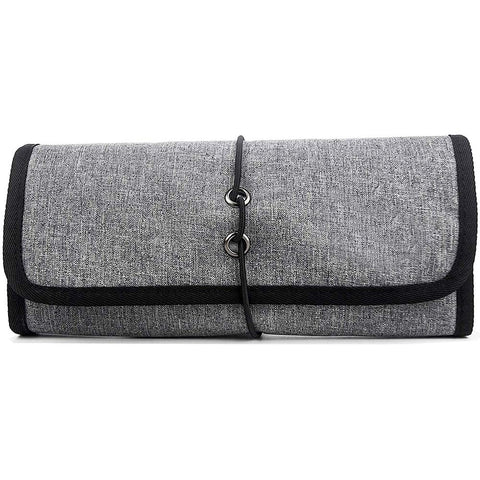 Accessories Bag Organizer for Charger USB Cables SD Memory Cards - Navy Black Brown