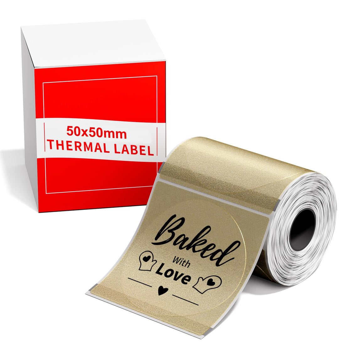 M110 Thermal Round Label, 50 x 50mm Self-Adhesive Label, Compatible with Phomemo M110/M220/M221/M108/M250/M120/M100/M150/M260/M200 Printer for DIY Design, Price, Logo, Name, Address, Barcode