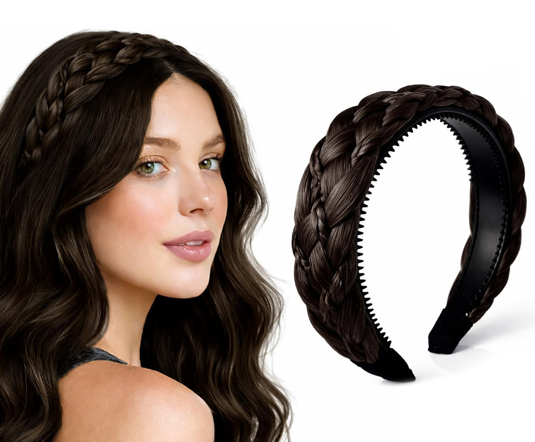 Thick Double Braid Headband – 6 Inch Synthetic Hair For Women, Natural Look, Soft & Lightweight, Everyday Hairstyle, Model - JW223A (#6)