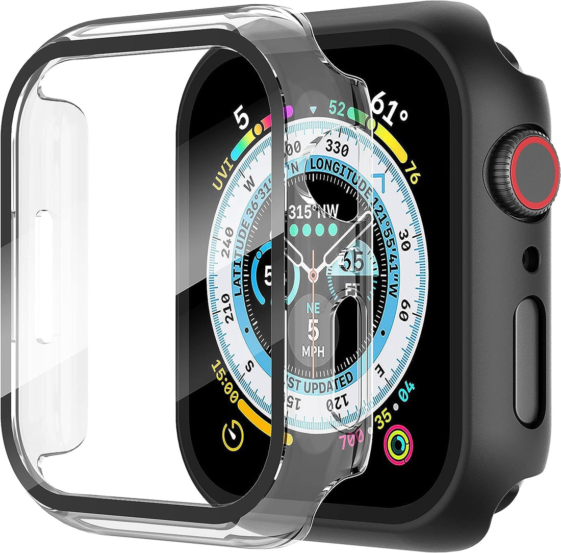 Next store Hard Case Compatible with iWatch 42mm Series 1/2/3 with Tempered Glass Screen Protector, Ultra-Thin Rugged Protective Cover for iWatch 42mm (Clear)