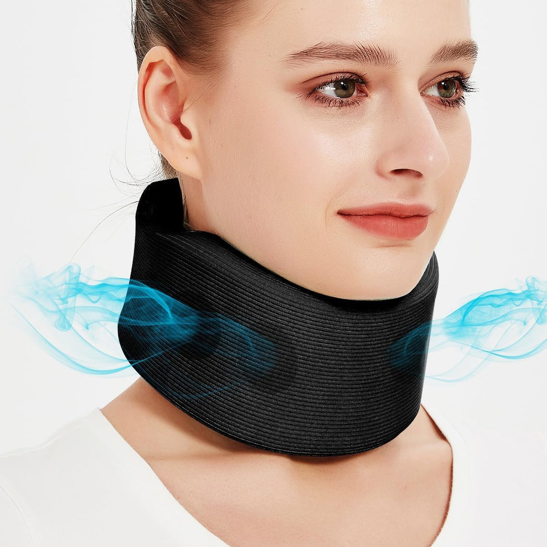 Soft Neck Brace Universal Cervical Collar, Neck Brace for Sleeping Foam Wraps Keep Vertebrae Stable for Relief of Cervical Spine Pressure M (45 * 8.5cm)