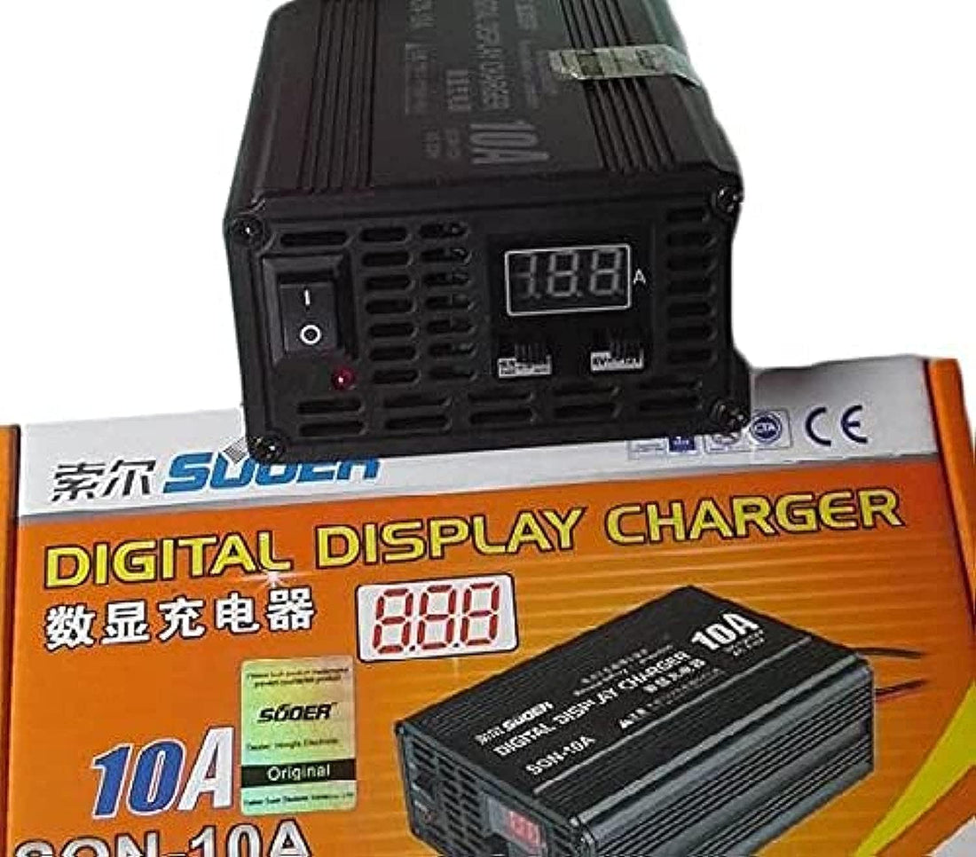 SUOER (10A) Car Battery charger 12V&6V,Fast/Auto with selectors (SON-10A) - 2724297915684
