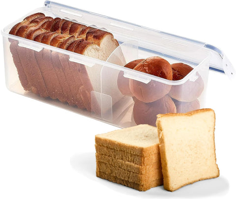 LocknLock easy essentials food storage lids/airtight containers, Clear, bread box-21.1 cup, clear-1 count (pack of 1), HPL849