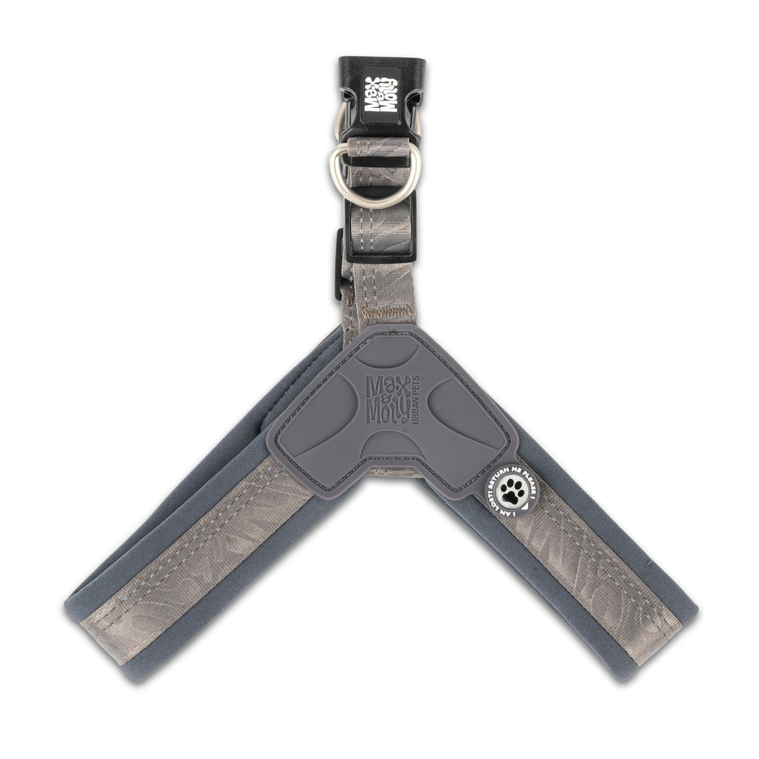 Max & Molly Urban Pets Q-Fit Harness - Design Matrix 2.0 Stone/XL SIZE