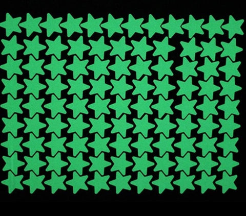 100 Pcs Fluorescent glow in the dark stars kids room Decoration Living room Baby bedroom Ceiling home decor