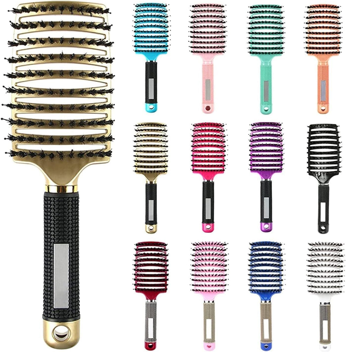 Hair Brush, Detangling, Magic Brush Detangler, Detangler Hair Nylon Hair Brush, Curved and Ventilated Detangling -multicolor -1PC