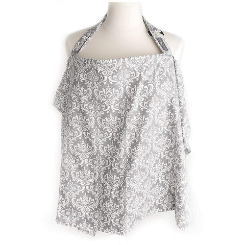 Moro Moro 3 Baby Nursing Cover For Breastfeeding With Sewn-In Burp Cloth & Matching Pouch, Damask