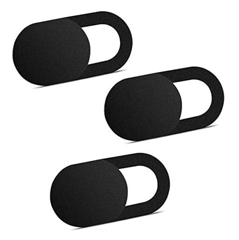 ivoler [Set of 3 Webcam Covers, Slider Camera Cover, Ultra Thin Webcam Cover, Privacy Protection Camera Cover for Laptop, PC, Smartphones, Tablets, etc. (Black)
