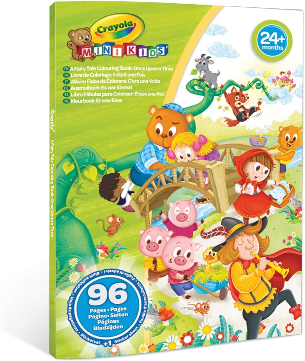 CRAYOLA Mini Kids - There were once a colouring book, 96 pages and 1 sticker sheet, creative and educational activity for children from 24 months, 25-1081