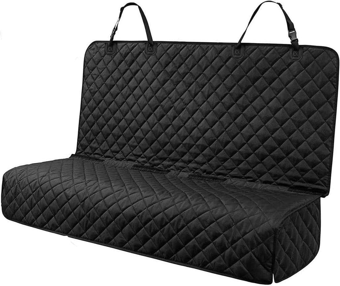 PETICON Dog Car Seat Covers for Back Seat, Waterproof Scratchproof Pet Bench Seat Covers for Cars, Trucks, SUVs, Nonslip Durable Back Seat Cover for Dogs, Washable Backseat Protection