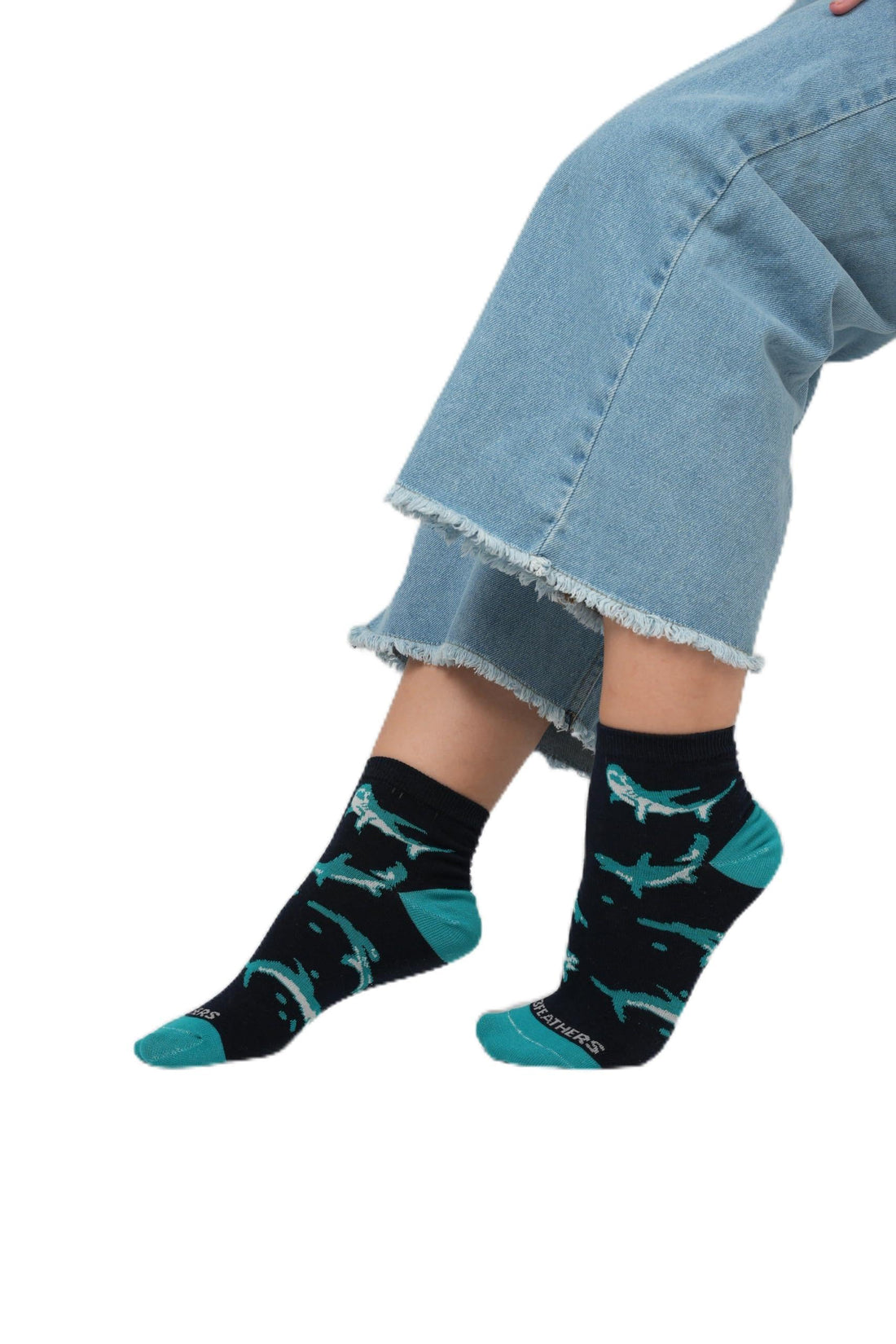 Ocean Design Cotton High Ankle Socks Free Size Fits 38-44 for Unisex - Navy