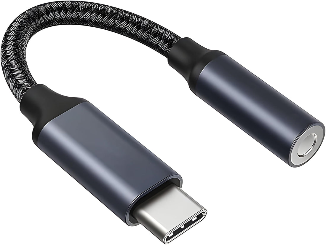Next Store CC-001 Type C to 3.5mm Audio Adapter, DAC Support, Hi-Res Audio, Braided Cable, Wired Calls and Control, Durable Aluminum Design