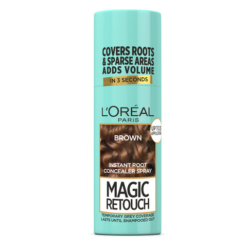 L’Oréal Paris Magic Retouch Instant Root Concealer Spray, Ideal for Touching Up Grey Root Regrowth, 75 ml, Colour: Brown