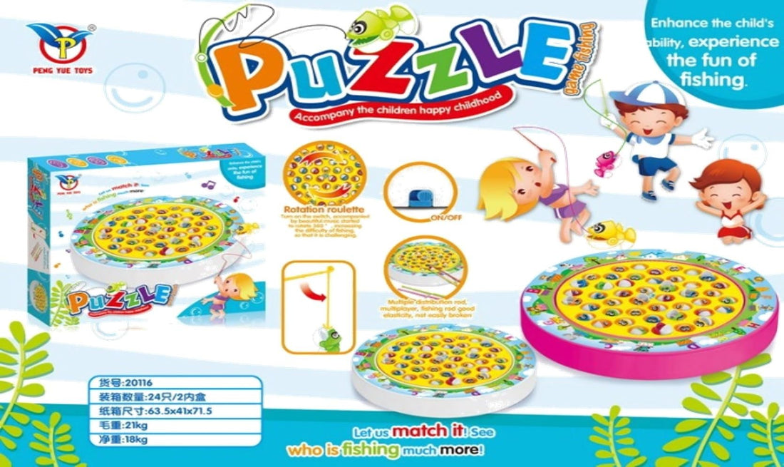Berry Toys Circle Disk Fishing Game Play Set with Music