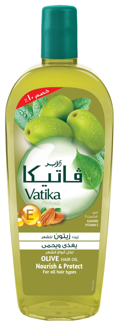 Vatika Naturals Olive Enriched Hair Oil (45mL) | Natural Extract of Almonds with Vitamin E | Nourishes and Protects Hair | For All Hair Types (Pack of 2)