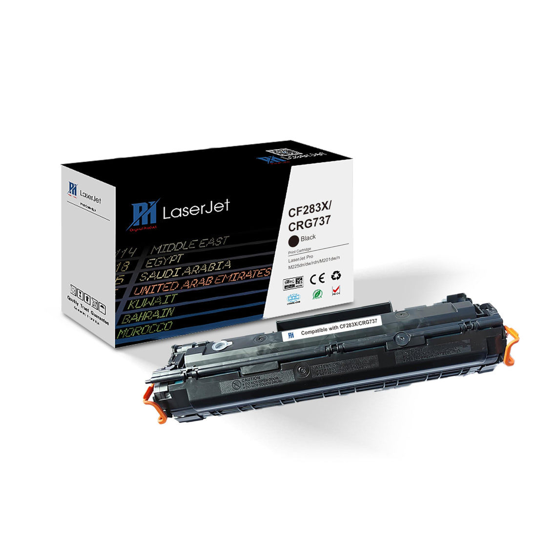 PH 83X Compatible Black Toner Cartridge Replacement for CF283X CRG737 – High Yield Laser Printer Toner