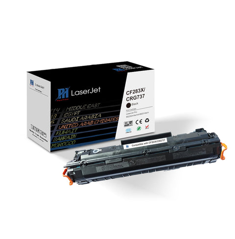 PH 83X Compatible Black Toner Cartridge Replacement for CF283X CRG737 – High Yield Laser Printer Toner