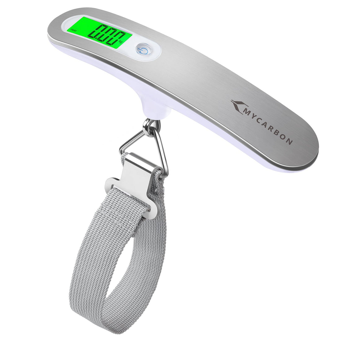 MYCARBON Digital Luggage Scale - Portable Electronic Hanging Scale for Suitcases - 110 Pound/50 Kilogram Capacity With Backlit Display, Tare Function - Lightweight for Travel