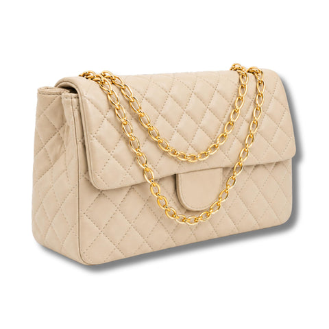 AYSLE 1690 Women’s Quilted PU Leather Shoulder Bag | Elegant Chain Crossbody Handbag | Gold Hardware | Magnetic Flap Closure | 16×26×10 CM