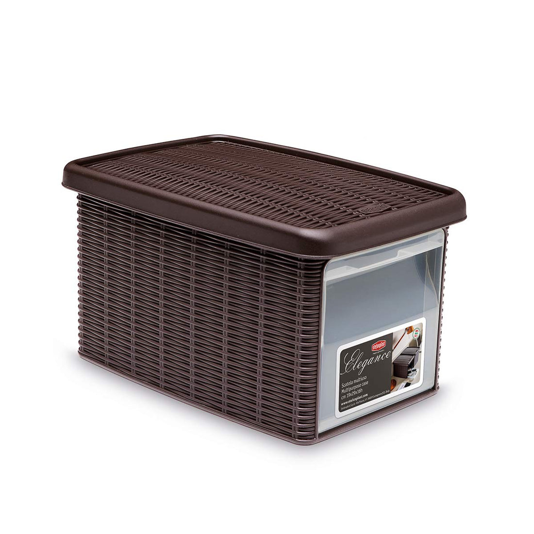 Stefan Plast Multipurpose case ELEGANCE S with front door moka