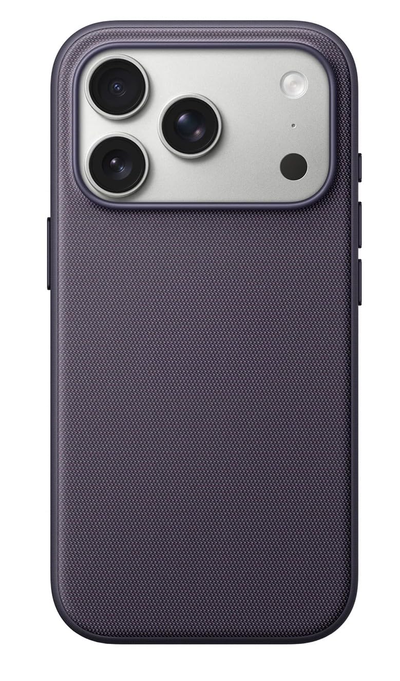 V VOLT Case for iPhone 17 Pro Max 6.9 Inch Luxury Woven Fabric Slim Back Cover Shockproof with Anti-Fingerprint Finish and Camera Protection (Purple)