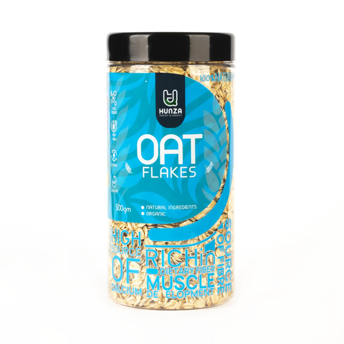 Whole Grain Oats 500g | 100% Natural, Rich in Fiber & Protein | Healthy Breakfast & Energy Boost | No Added Sugar or Preservatives | Premium Quality & Taste | by Hunza