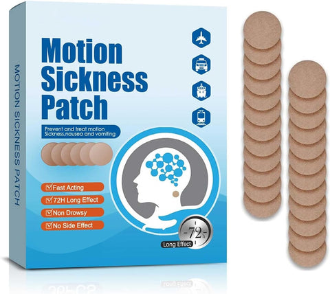36PCS Motion Sickness Patches, Anti Nausea Sea Sickness Patch for Cruise, No Side Effects for Car and Boat Rides, Ships, Cruise and Airplane & Other Forms of Transport - for Adults and Kids